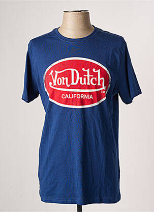 T-shirt bleu VON DUTCH pour homme