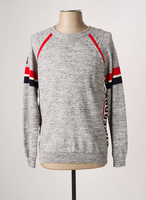 Pull gris SUPERDRY pour homme