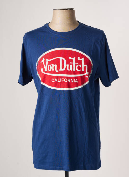 T-shirt bleu VON DUTCH pour homme