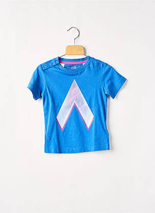 T-shirt stretch manches courtes bleu ADIDAS enfant