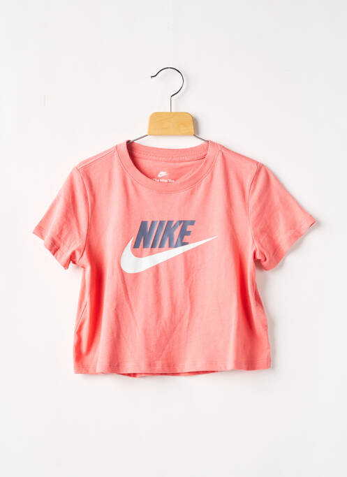 Top rose NIKE pour fille