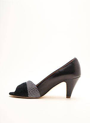 Escarpins semelle extérieure cuir talon de 4 à 6cm noir NEW LOVERS femme