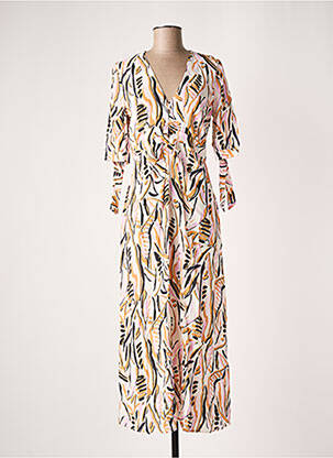Robe longue imprimé fantaisie manches courtes rose BA&SH femme