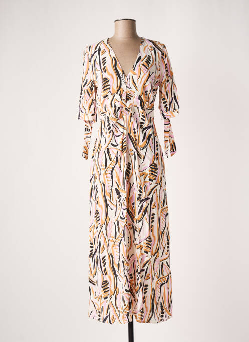 Robe longue imprimé fantaisie manches courtes rose BA&SH femme