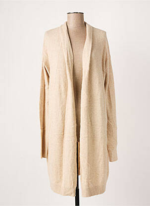 Gilet manches longues stretch beige MAJESTIC FILATURES femme