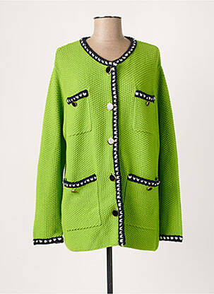 Gilet manches longues col rond vert ESSENTIEL ANTWERP femme