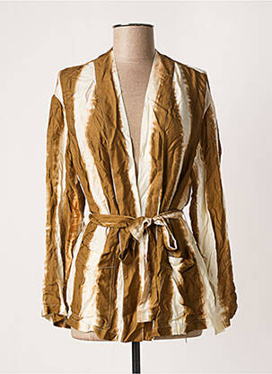Déshabillé manches longues marron DIEGA femme