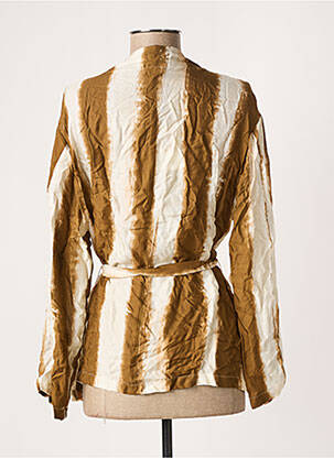 Déshabillé manches longues marron DIEGA femme