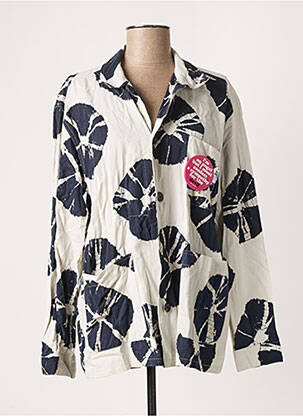 Veste casual coupe droite bleu LEON & HARPER femme