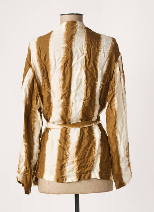 Déshabillé manches longues marron DIEGA femme