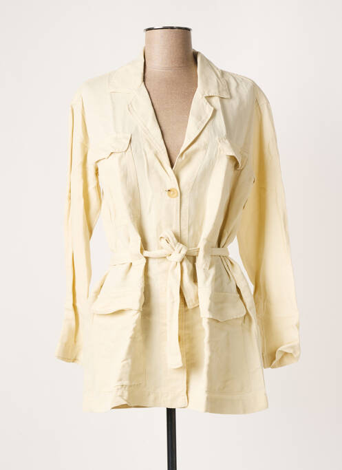Veste casual col tailleur beige DIEGA femme