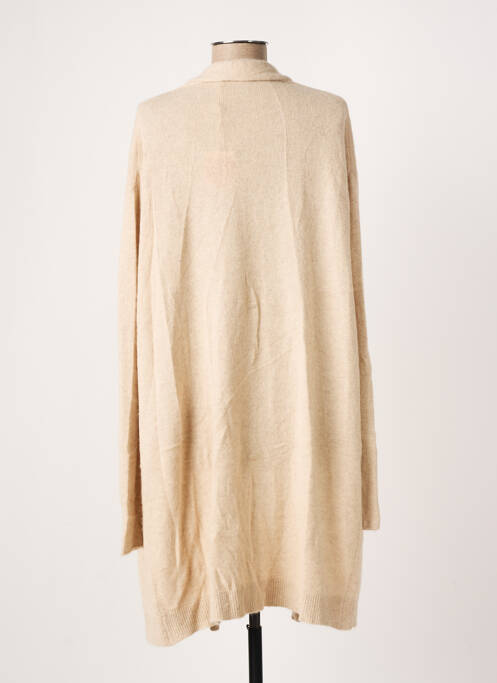 Gilet manches longues beige MAJESTIC FILATURES pour femme