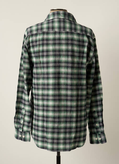 Chemise manches longues vert SELECTED pour homme