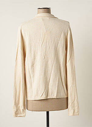 Gilet manches longues stretch beige MAJESTIC FILATURES femme