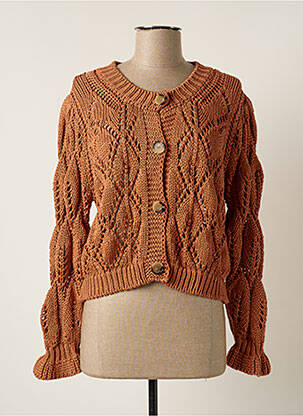 Gilet manches longues resserrée sur le bas orange BA&SH femme