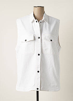 Veste casual coupe droite blanc LEON & HARPER femme