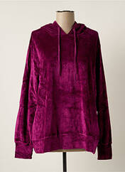 Sweat-shirt à capuche violet MAJESTIC FILATURES pour femme seconde vue