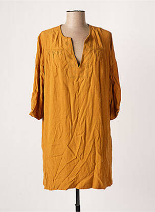 Robe mi-longue manches 3/4 manches 3/4 jaune BA&SH femme