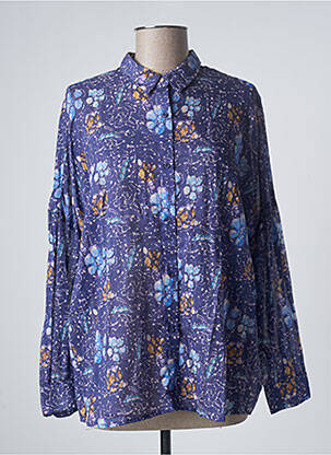 Chemisier imprimé fleurs manches longues violet SESSUN femme