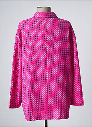 Chemisier imprimé fantaisie manches longues rose ONLY femme