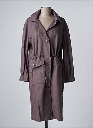 Trench capuche amovible a capuche gris SESSUN femme