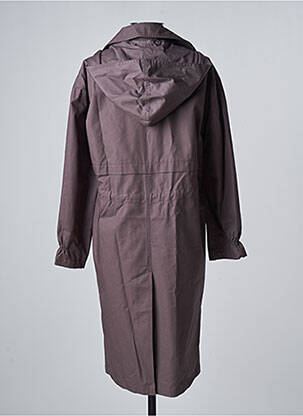 Trench coupe cintrée a capuche gris SESSUN femme