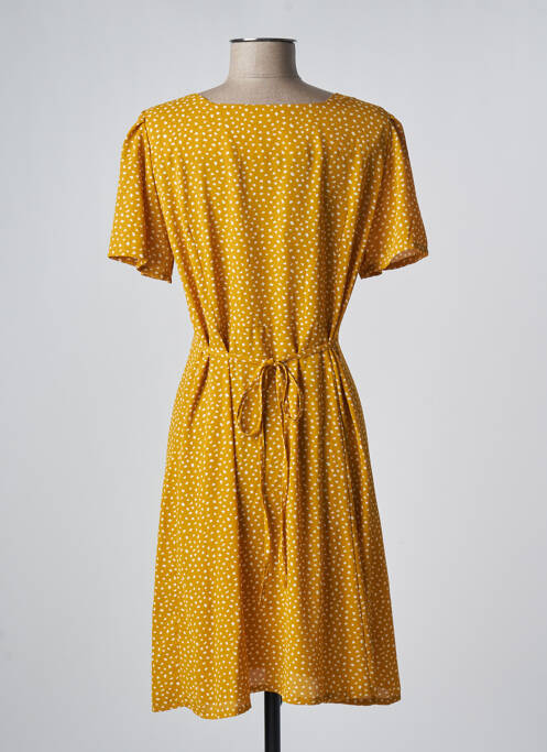 Robe courte manches courtes manches courtes jaune ONLY femme