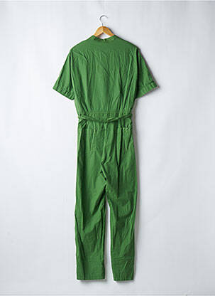 Combi-pantalon fermeture boutonnée sur le devant manches courtes vert DIEGA femme