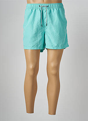 Short de bain effet matière satinée bleu JACK & JONES homme