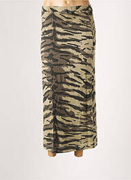 Jupe longue coupe droite vert LEON & HARPER femme