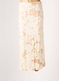 Jupe longue coupe droite beige LEON & HARPER femme
