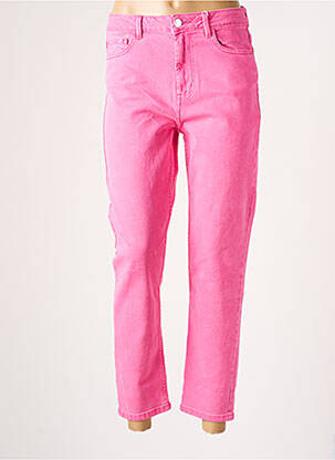 Jeans coupe droite taille haute taille haute rose ONLY femme