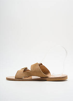 Mules/sabots bout ouvert talon plat jusqu'à 3cm marron SANDALIA CYCLADES femme