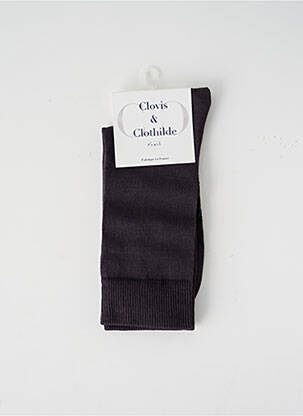 Chaussettes gris CLOVIS & CLOTHILDE pour femme