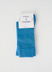 Chaussettes bleu CLOVIS & CLOTHILDE pour unisexe seconde vue
