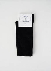 Chaussettes noir CLOVIS & CLOTHILDE pour unisexe seconde vue