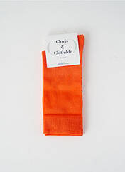 Chaussettes orange CLOVIS & CLOTHILDE pour unisexe seconde vue