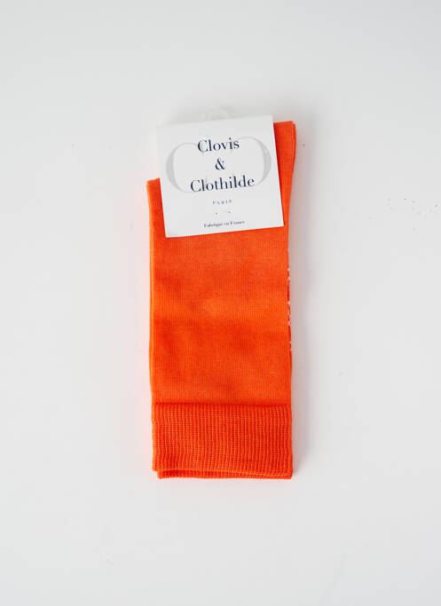 Chaussettes orange CLOVIS & CLOTHILDE pour unisexe
