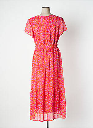 Robe longue manches courtes manches courtes orange ARTLOVE femme