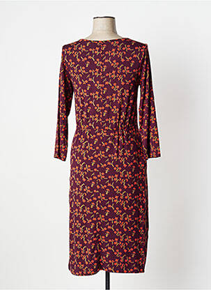 Robe mi-longue imprimé fleurs manches longues violet WHITE STUFF femme
