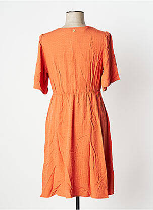Robe mi-longue manches courtes manches courtes orange LOLA ESPELETA femme