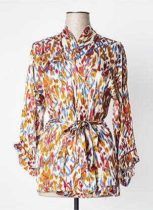 Veste kimono manches longues beige PAKO LITTO femme