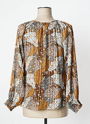 Blouse légère et transparente manches longues marron LOLA ESPELETA femme