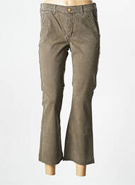 Pantalon 7/8 stretch taille normale vert HAPPY femme
