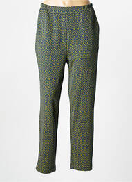 Pantalon droit stretch taille normale vert PAKO LITTO femme