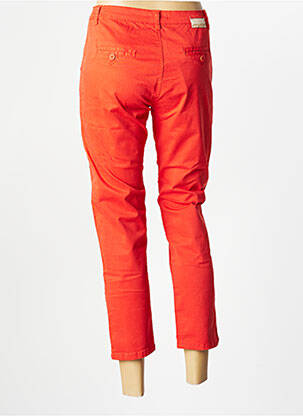Pantalon 7/8 tissage popeline taille normale orange PAKO LITTO femme