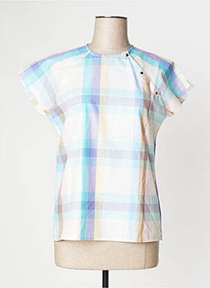Blouse manches courtes manches courtes bleu LAURENT ST CYR femme