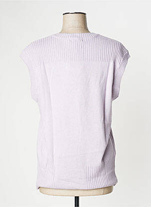 Pull col v manches courtes violet BEST MOUNTAIN femme