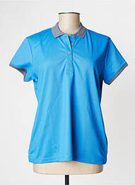 Polo fermeture boutonnée sur le devant manches courtes bleu PROACT femme