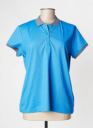 Polo fermeture boutonnée sur le devant manches courtes bleu PROACT femme